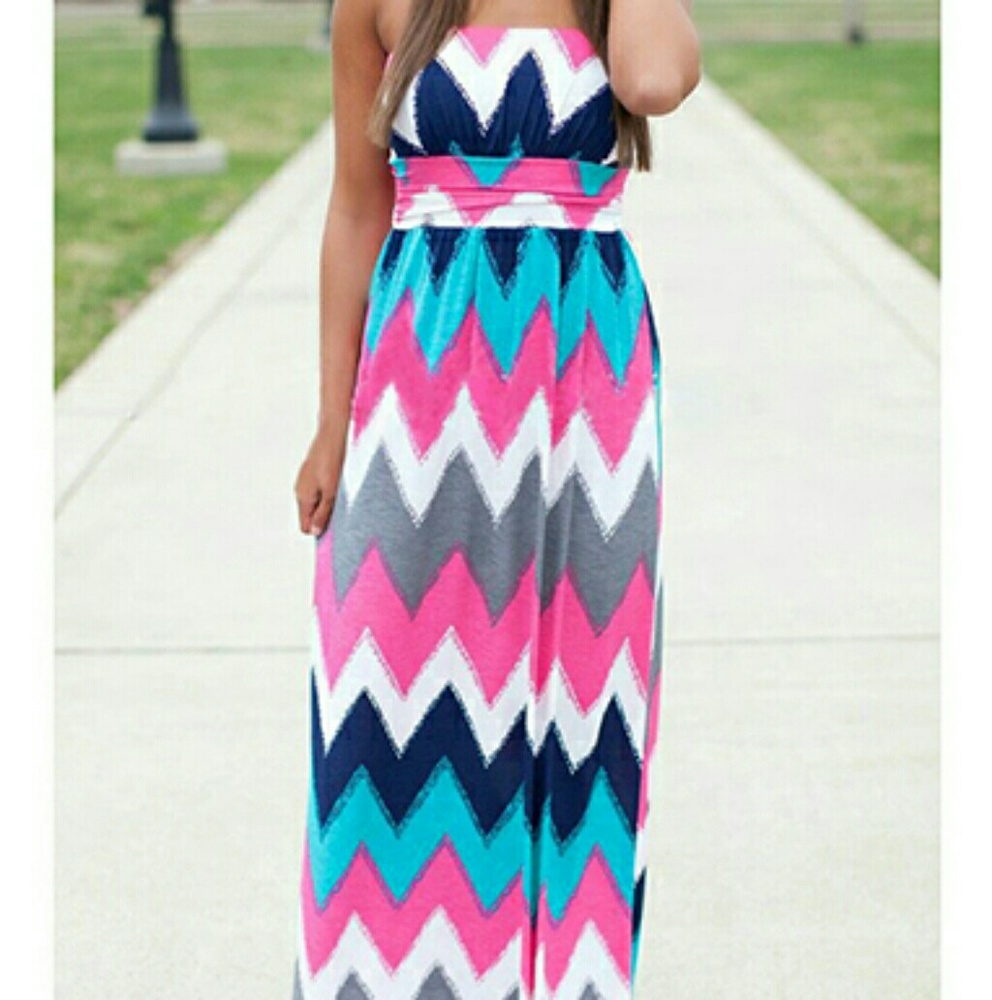 Chevron Maxi Dress
